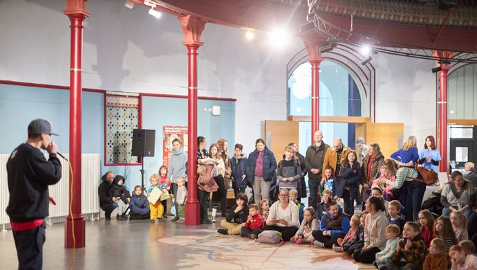 A group of people at Leeds CIty Museum