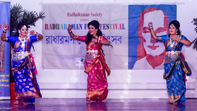 A group of women dancing