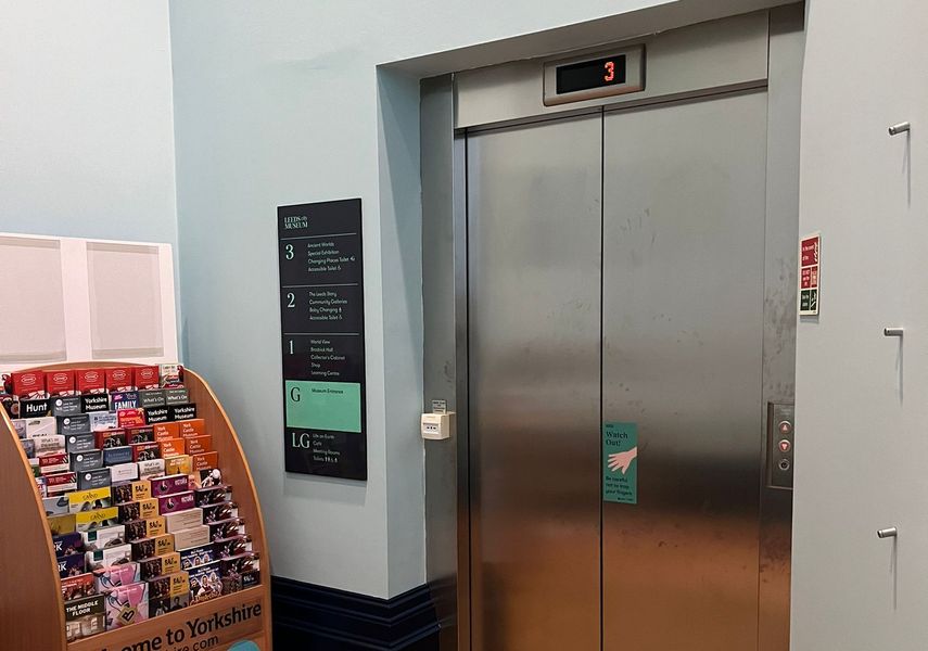 The ground floor lift at Leeds City Museum