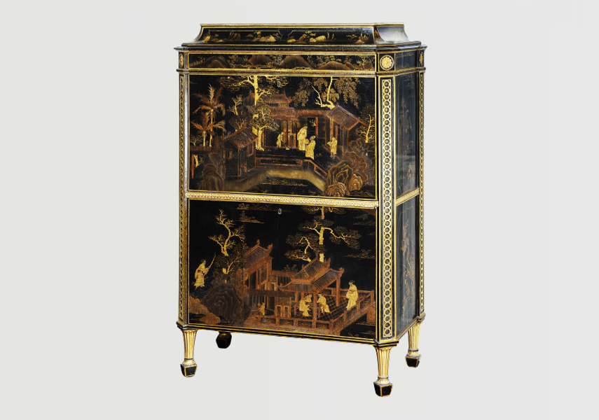 18th century lacquer secretaire