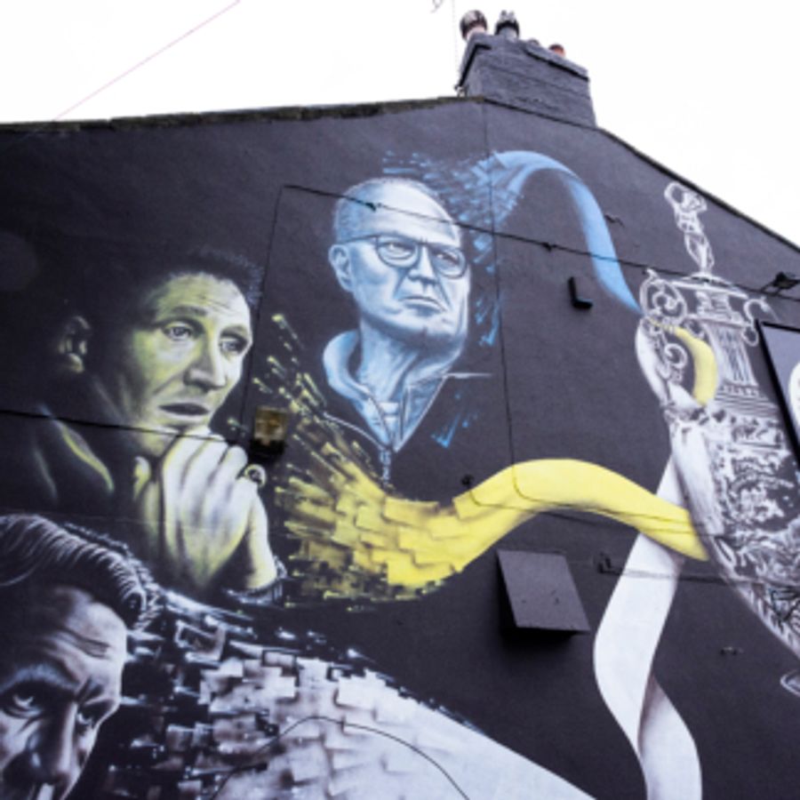 A mural of people in Leeds