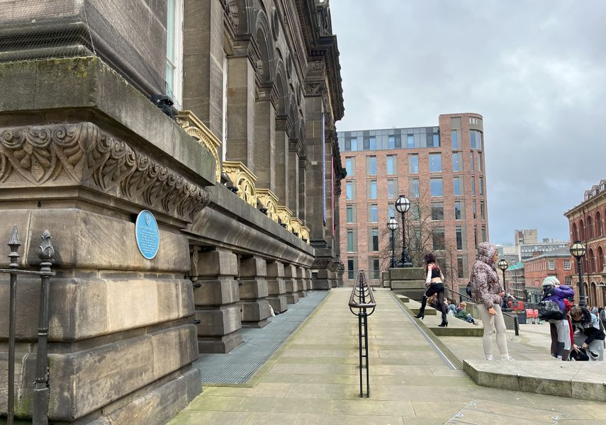 The ramp to the entrance of the Leeds City Museum.