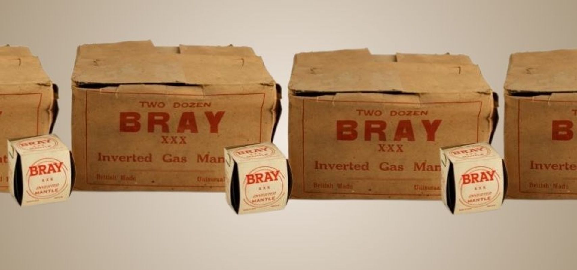 Box of 16 Gas Mantles from the Early 20th Century in the Collection.