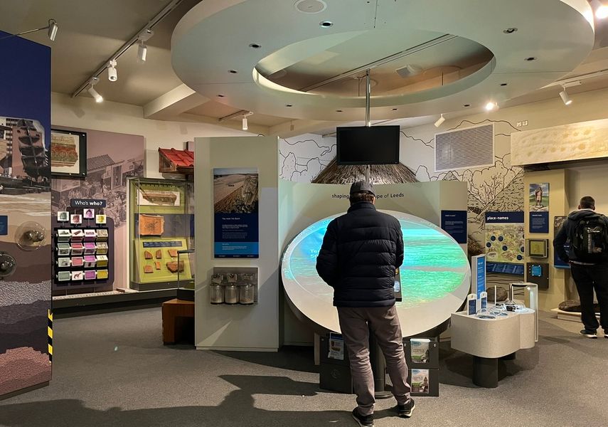 Displays from The Leeds Story gallery that feature artefacts from the stone, bronze and iron age.