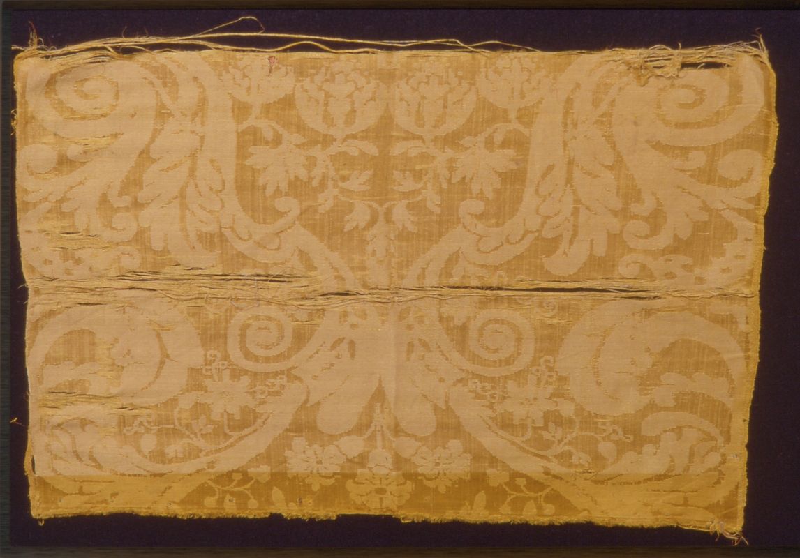 yellow silk pattern damsak