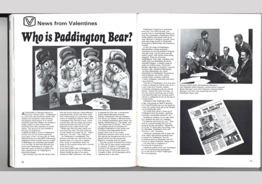 A Magazine spread of Paddington Bear