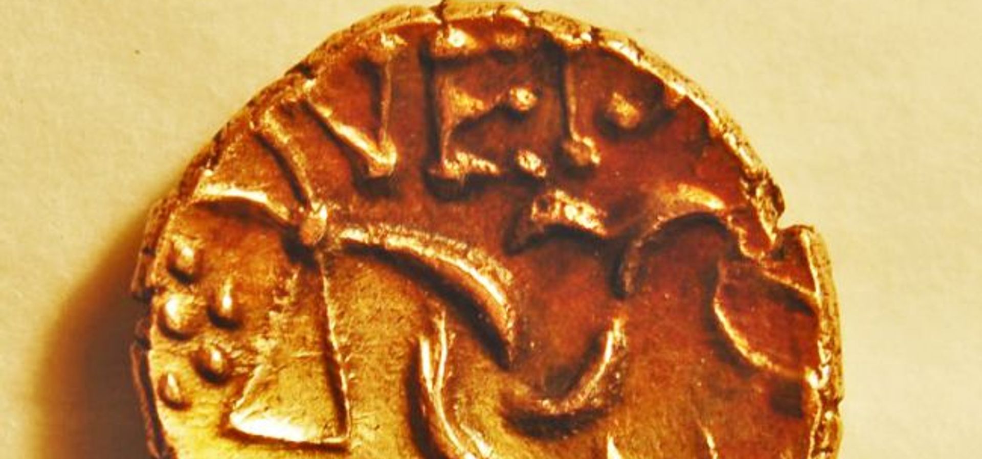 A gold coin from the Leeds Museums and Galleries collection