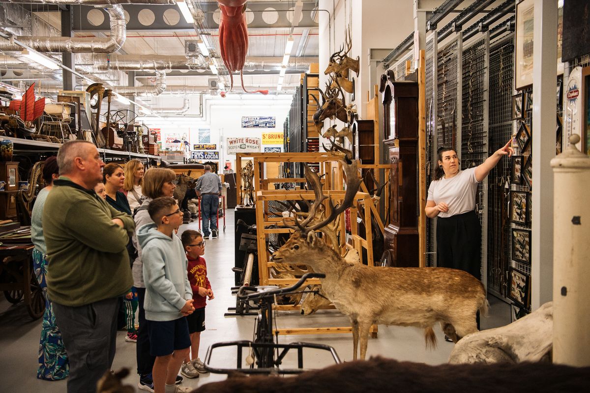 a tour group in Leeds Discovery Centre