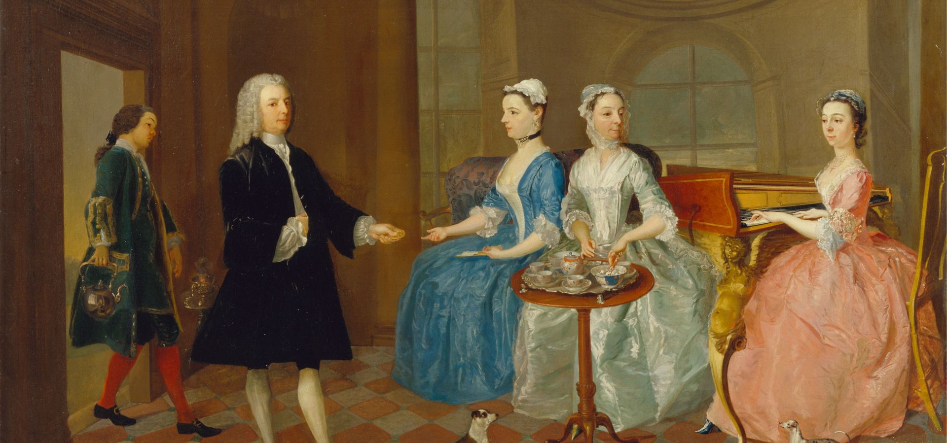 Image: A Family Being Served with Tea, possibly the Carter family, unknown artist, about 1745, Oil on canvas, Yale Center for British Art, Paul Mellon Collection, B1981.25.271.