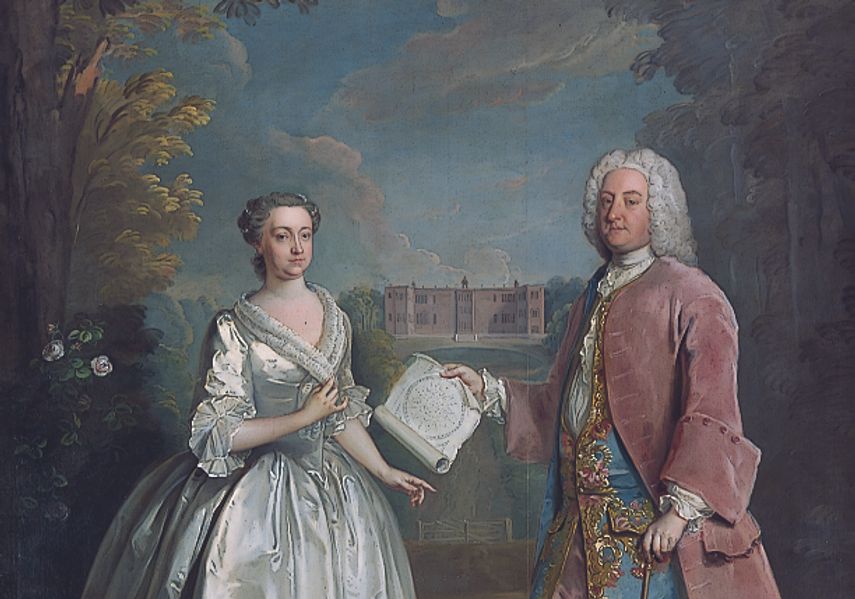 Henry, 7th Viscount Irwin, with his wife, Anne Scarborough by Philip Mercier, c. 1742