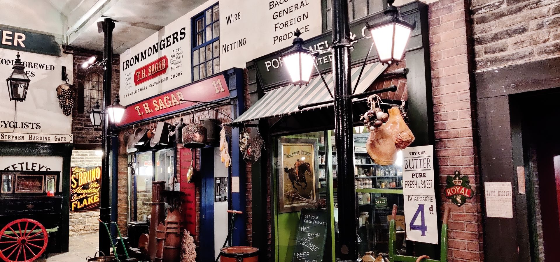 Dressed victorian streets in Abbey House Museum