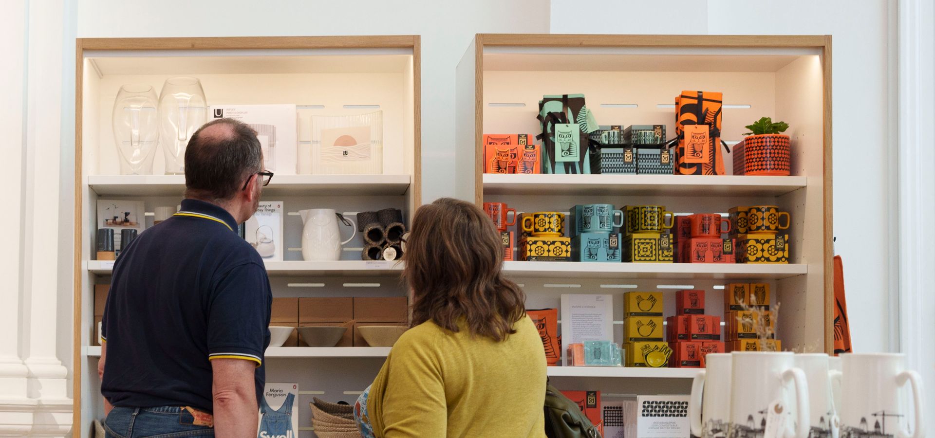 People in Leeds Art Gallery's shop