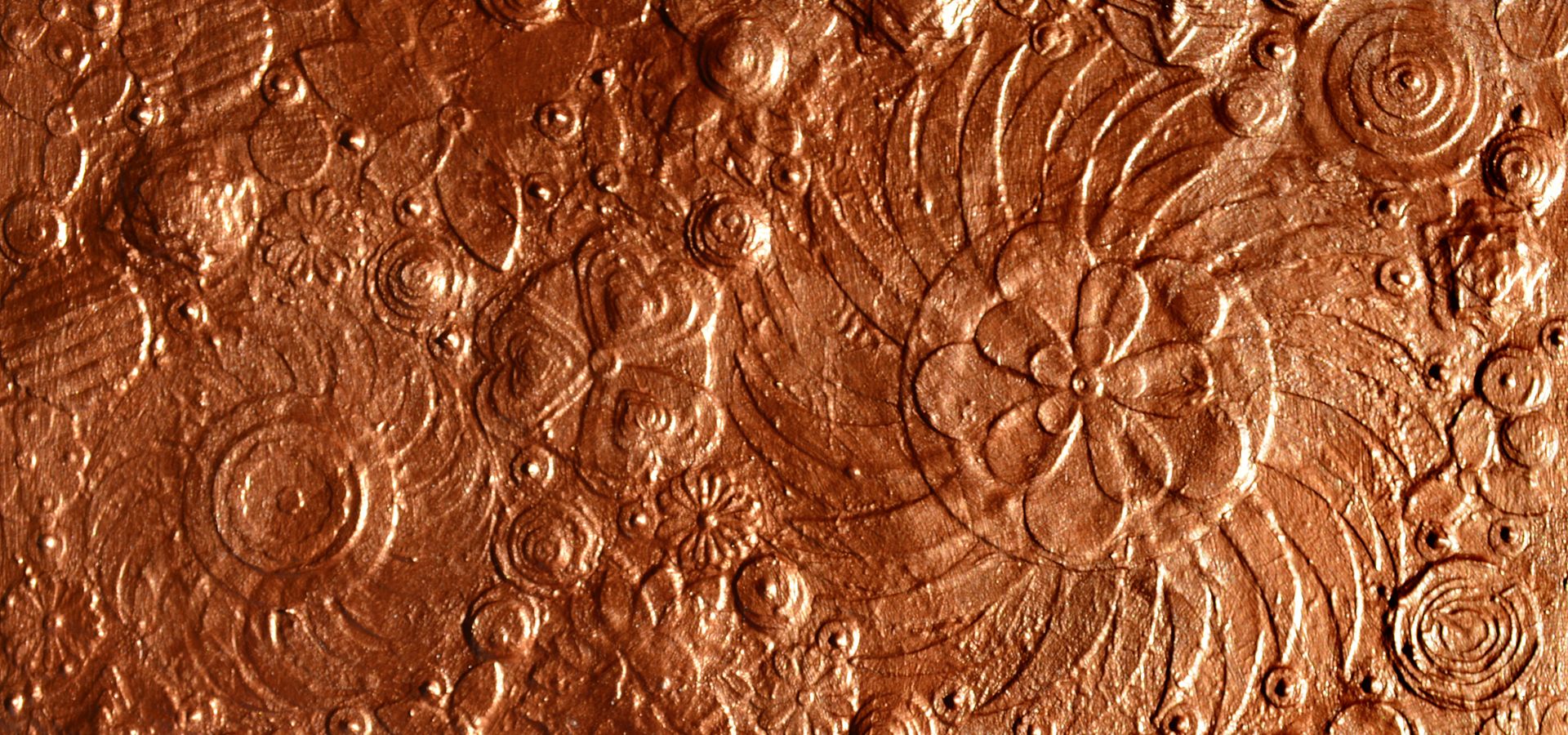 copper with patterns on