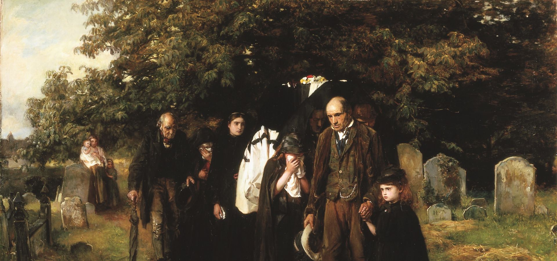 a painting of a funeral scence from the 19th century 
