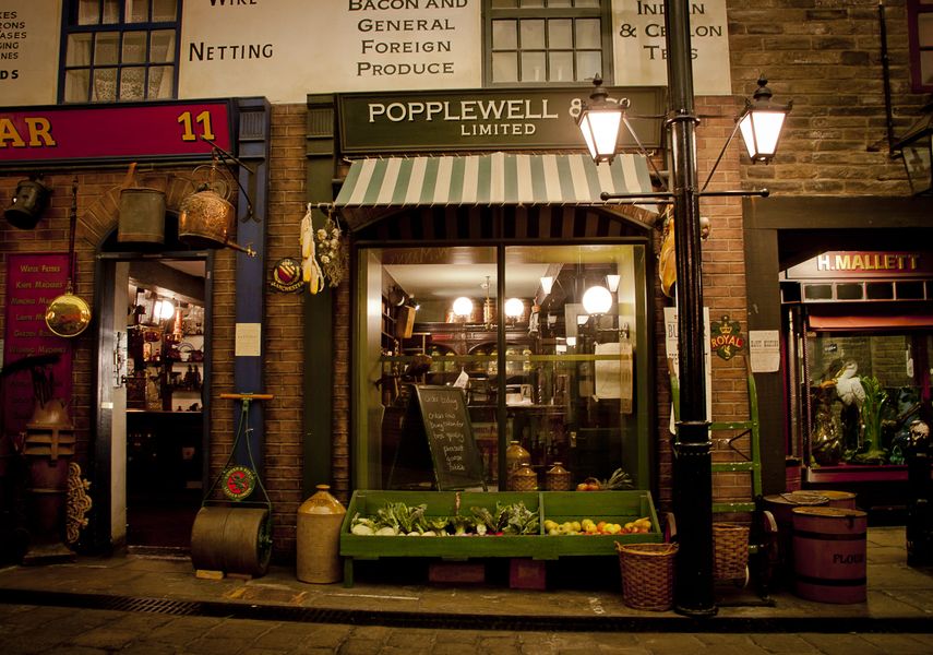 A replica Victorian store in Abbey House Museum
