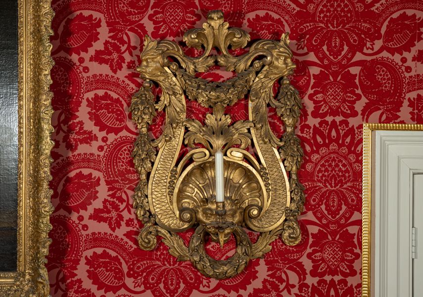pair of giltwood sconces