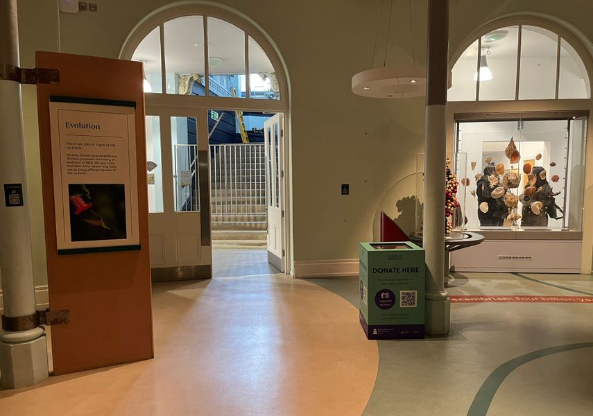 The exit door of the Life on Earth Gallery.