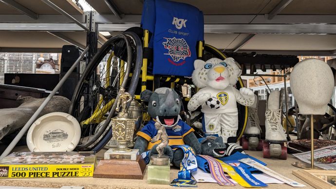 A group of sporting memorabilia