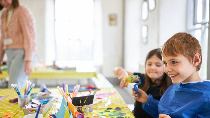 children doing printing