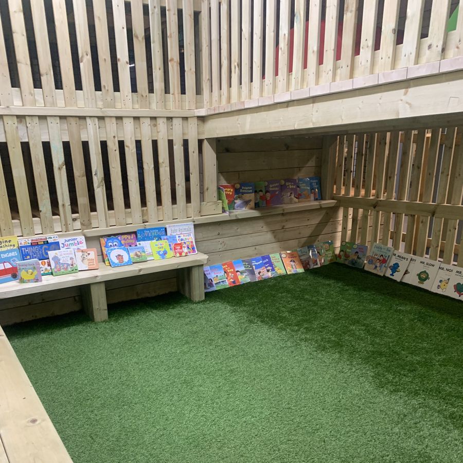 Books in the story corner
