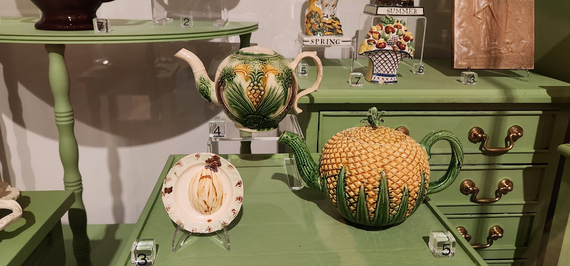 Fruit inspired ceramic tea pots from the Botanically Beautiful Exhibition