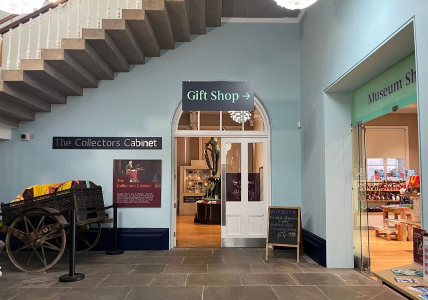 A view of the outside of The Collector's Cabinet and Gift Shop.