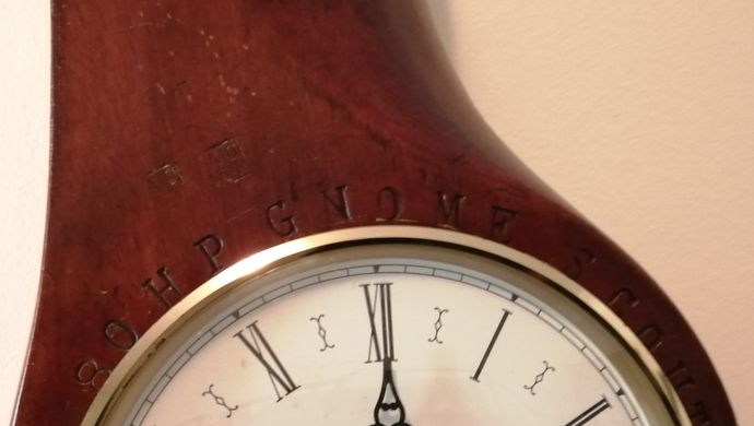 A close up of a clock from the Leeds Museums and Galleries collection