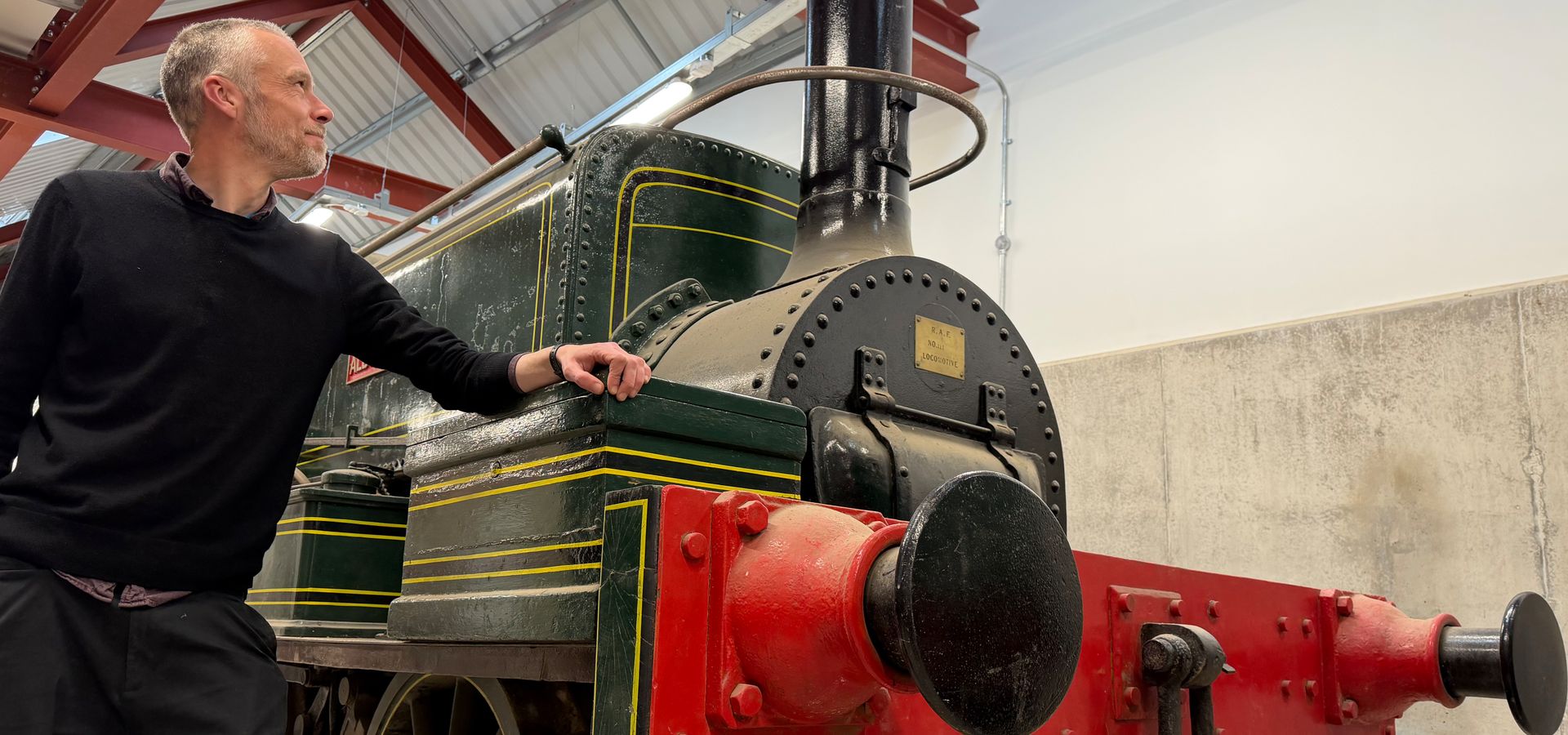 Chris Sharp, keeper at Leeds Industrial Museum, with Aldwyth, one of the historic Leeds-made engines which will be on display next summer for the first time in a decade.