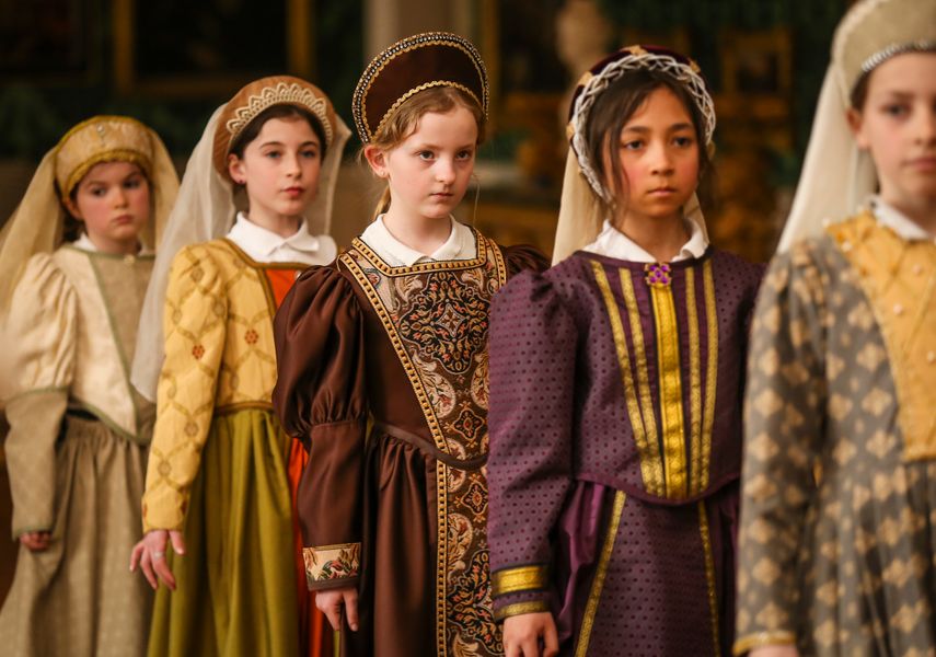 image of children dressed in period costume 