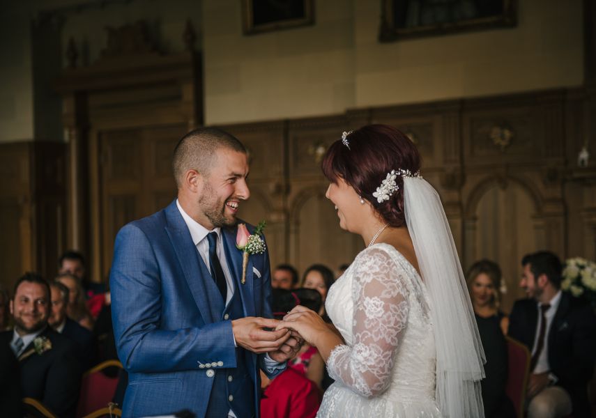 a couple getting married at Temple Newsam,