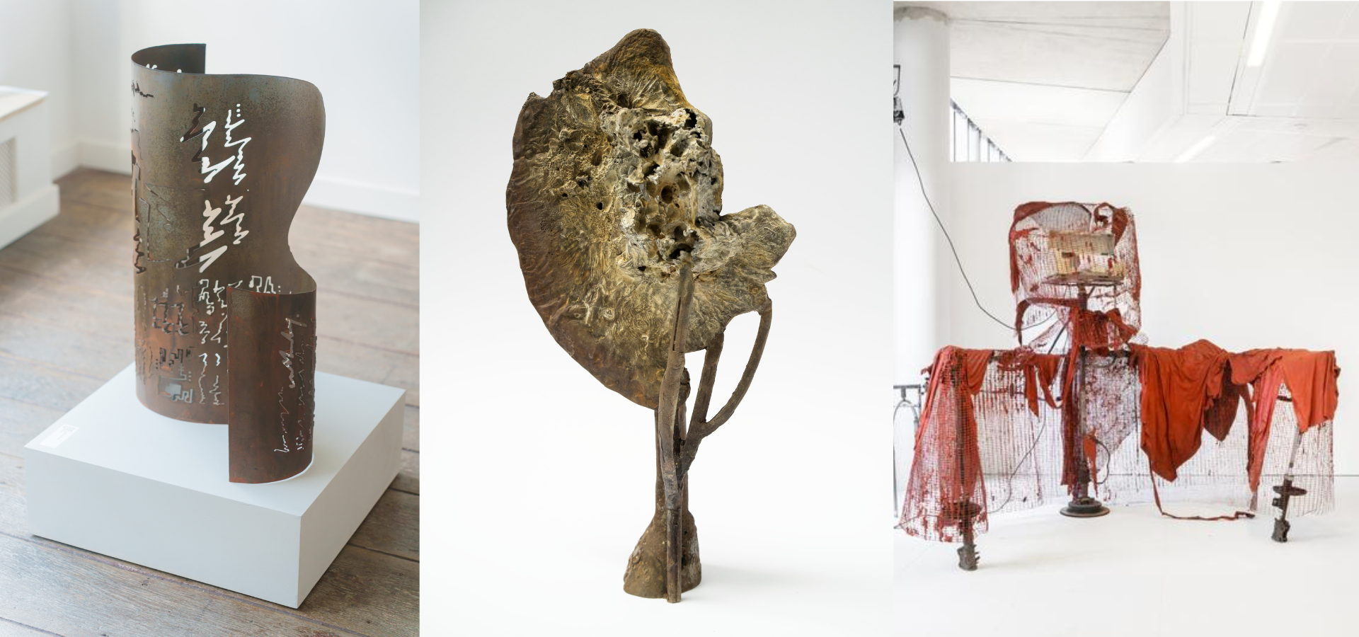 Works by AB 2026 artists L-R: Elrick Boldy, Iona Ogilvy Stuart, Ewan Summerton