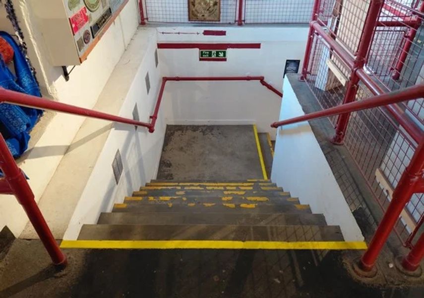 Photo of stairs from above