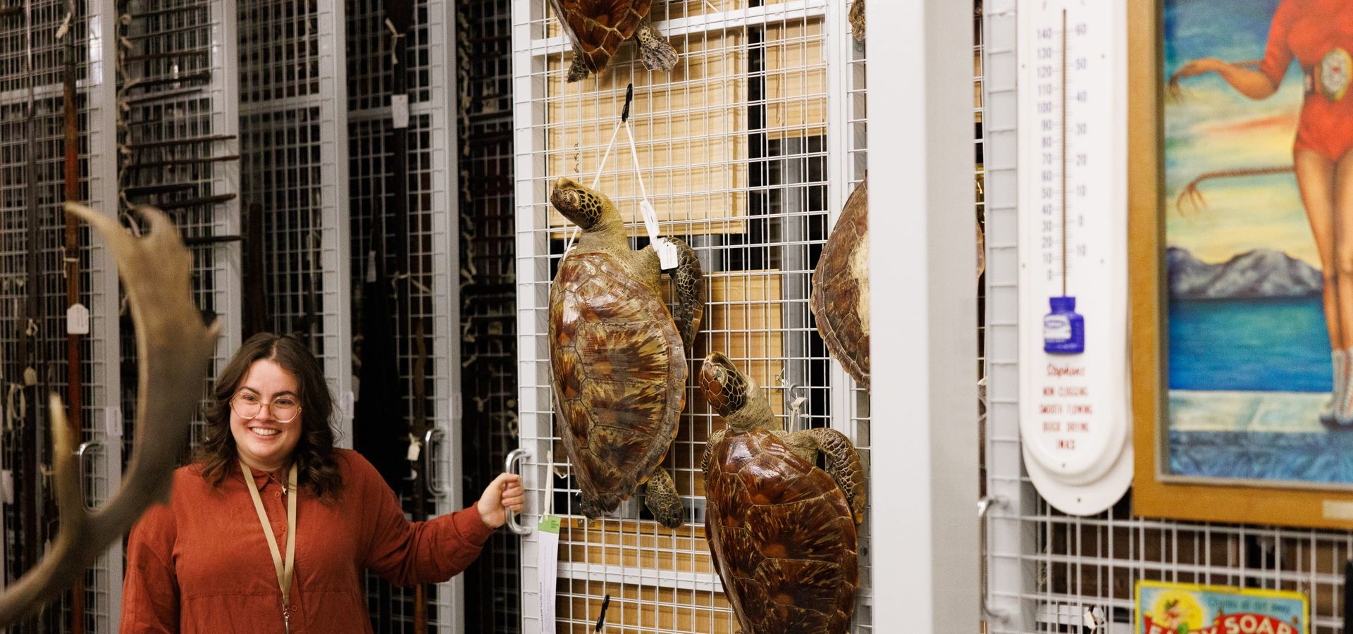 A Learning and Access Officer giving a tour at Leeds Discovery Centre