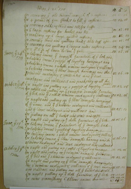 The full receipt from the archive