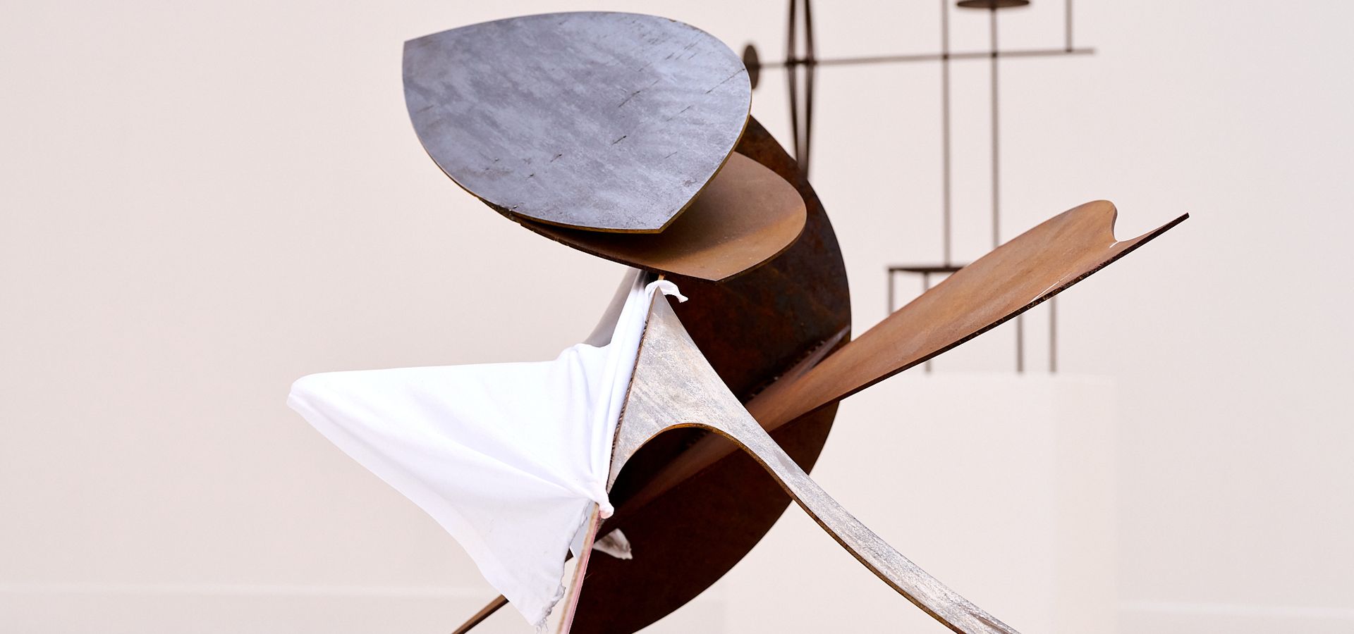An abstract sculpture in Leeds Art Gallery