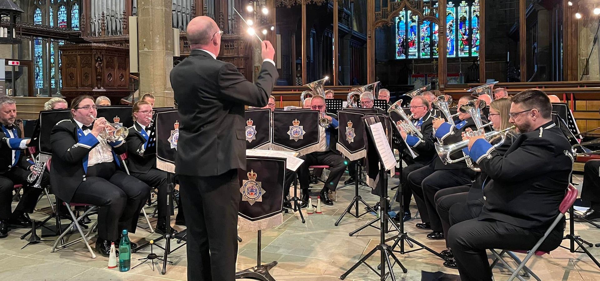 Band playing instruments