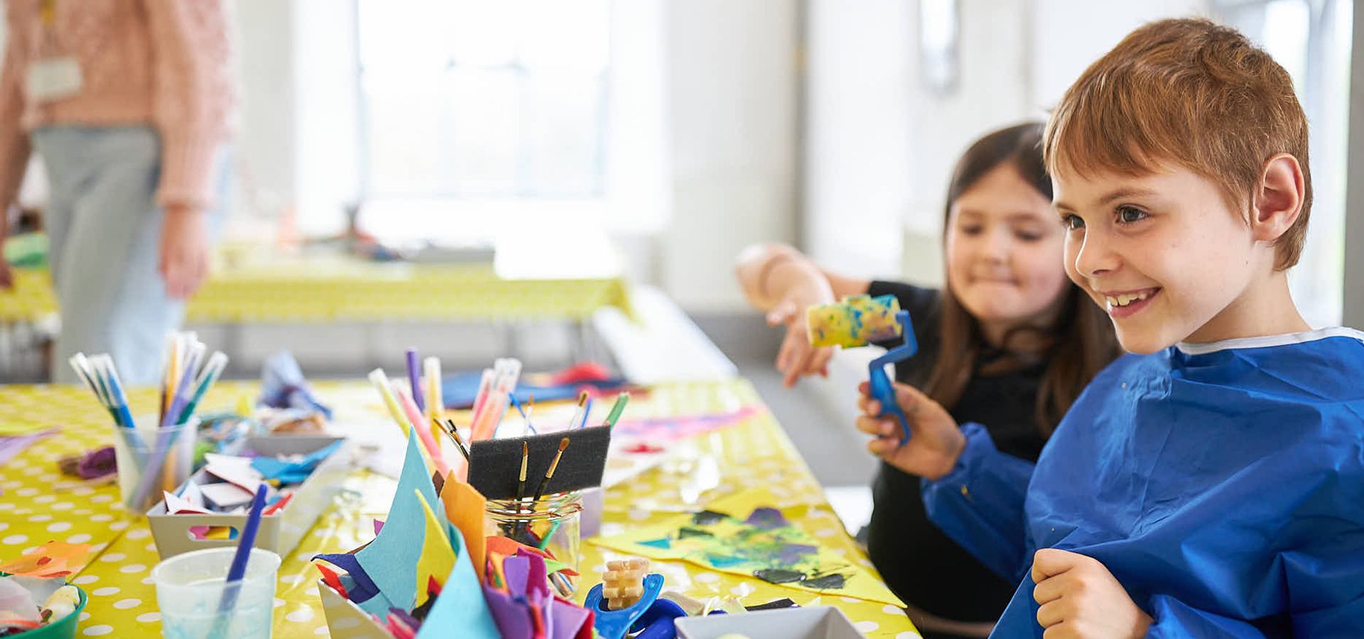 children doing printing