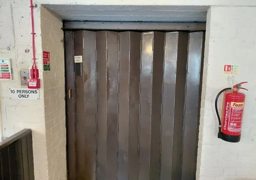 photo of black lift door