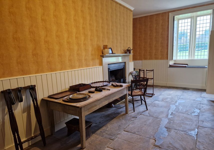 The restored butler's pantry at Temple Newsam