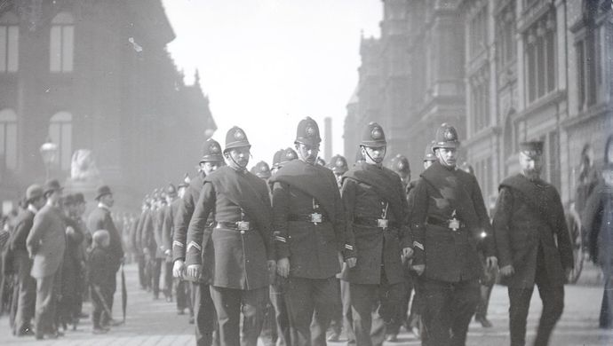 A group of police officers from 1890
