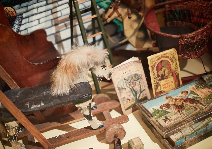 A collection of Victorian children's objects and toys