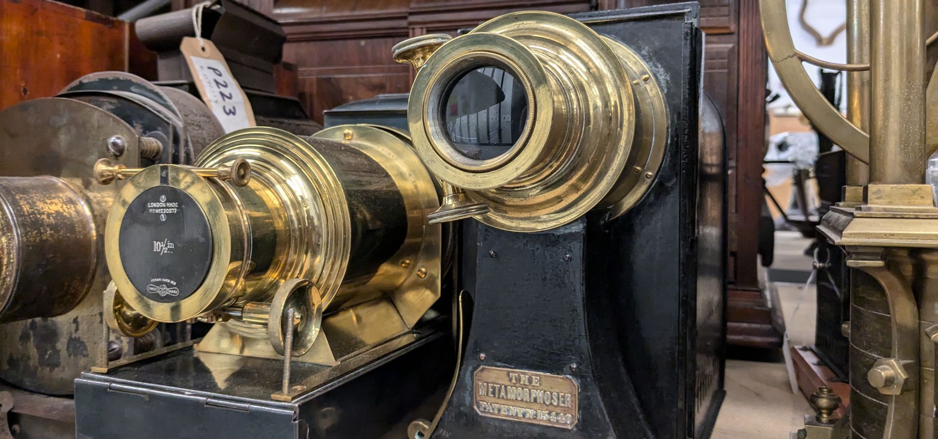 A shelf with old cameras on from Leeds Discovery Centre's collection store