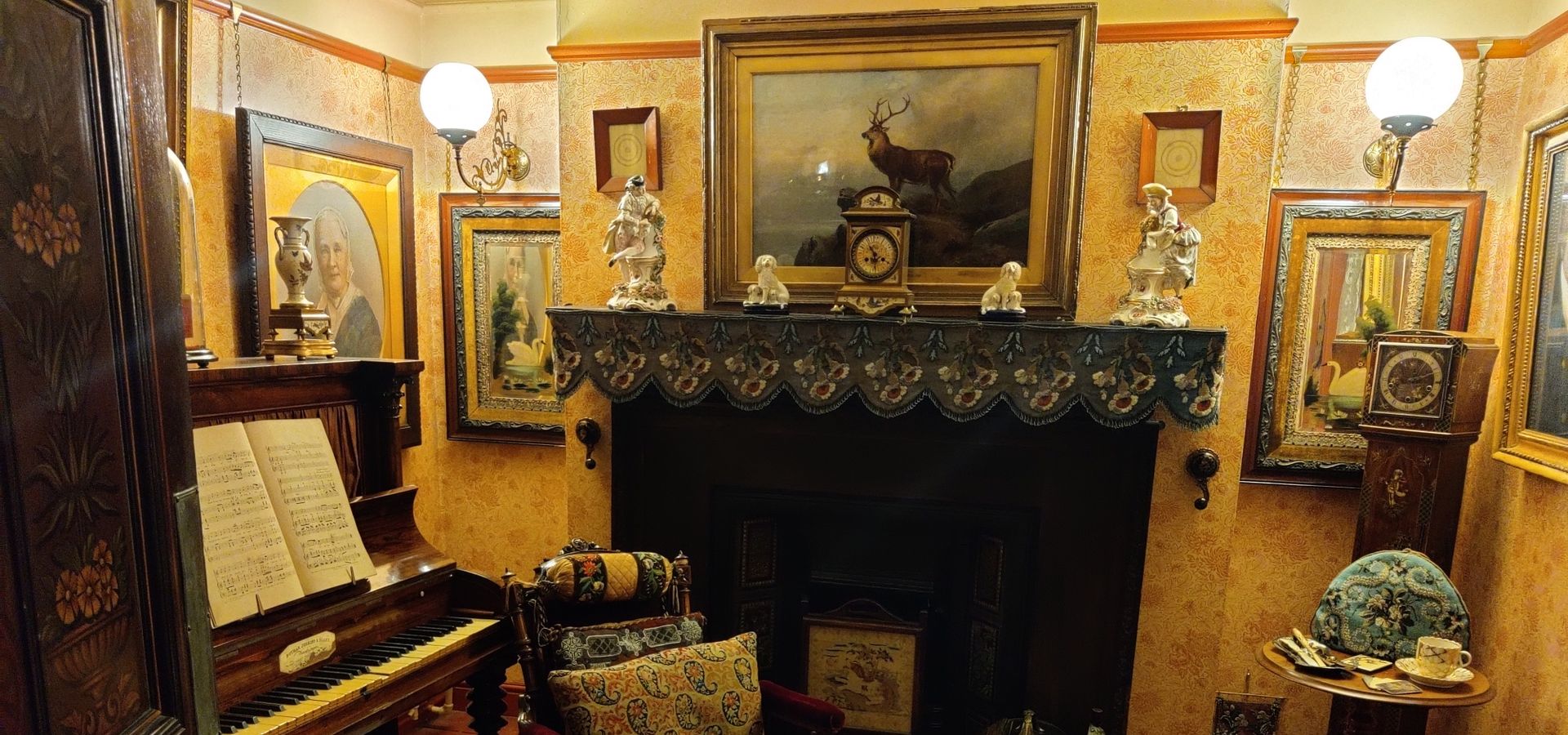 A Victorian living room at Abbey House Museum