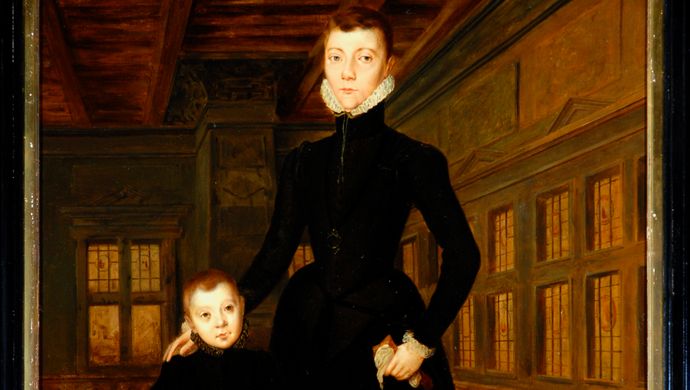 A portrait of two individuals of the Stuart dynasty,