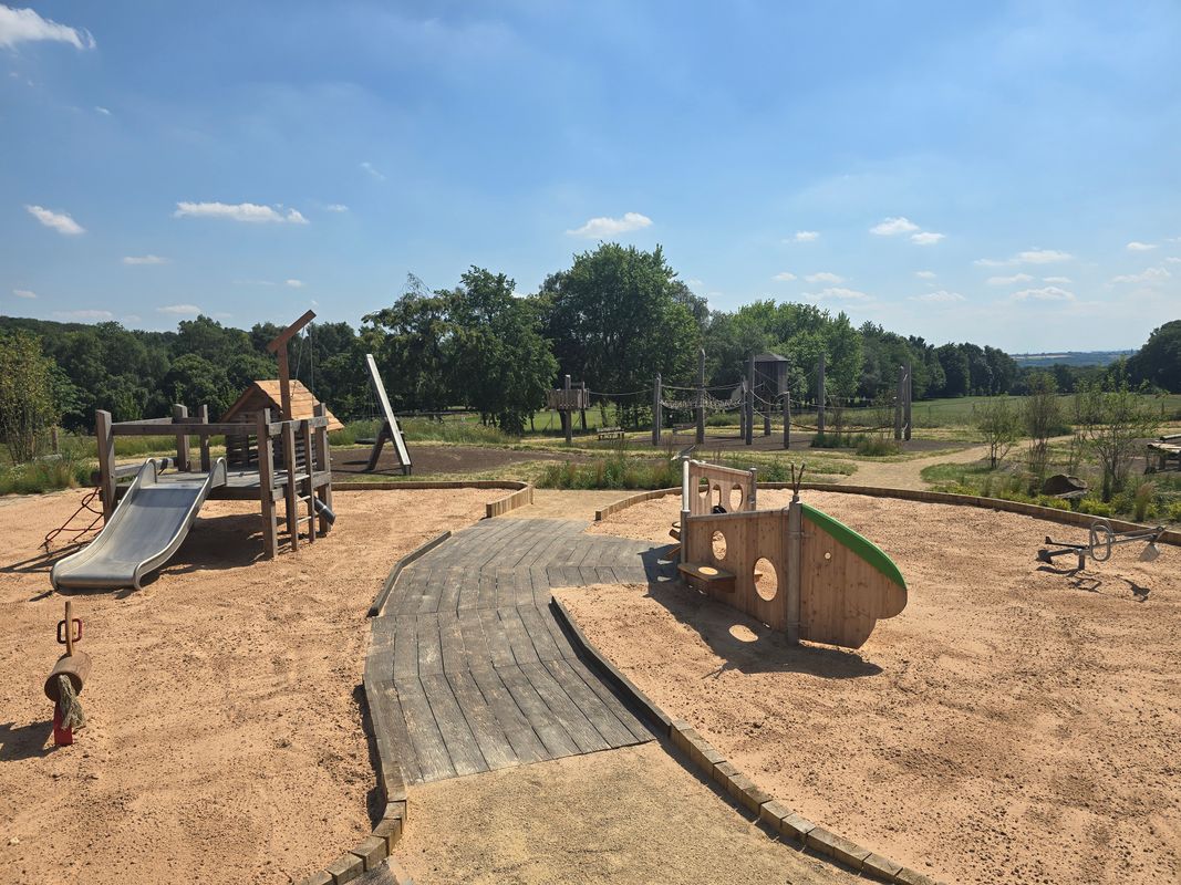 The new wooden playground