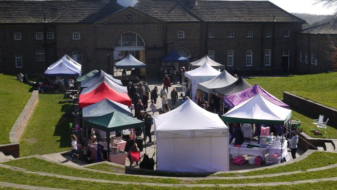 Artisan Fayre tents in the Ampitheatre