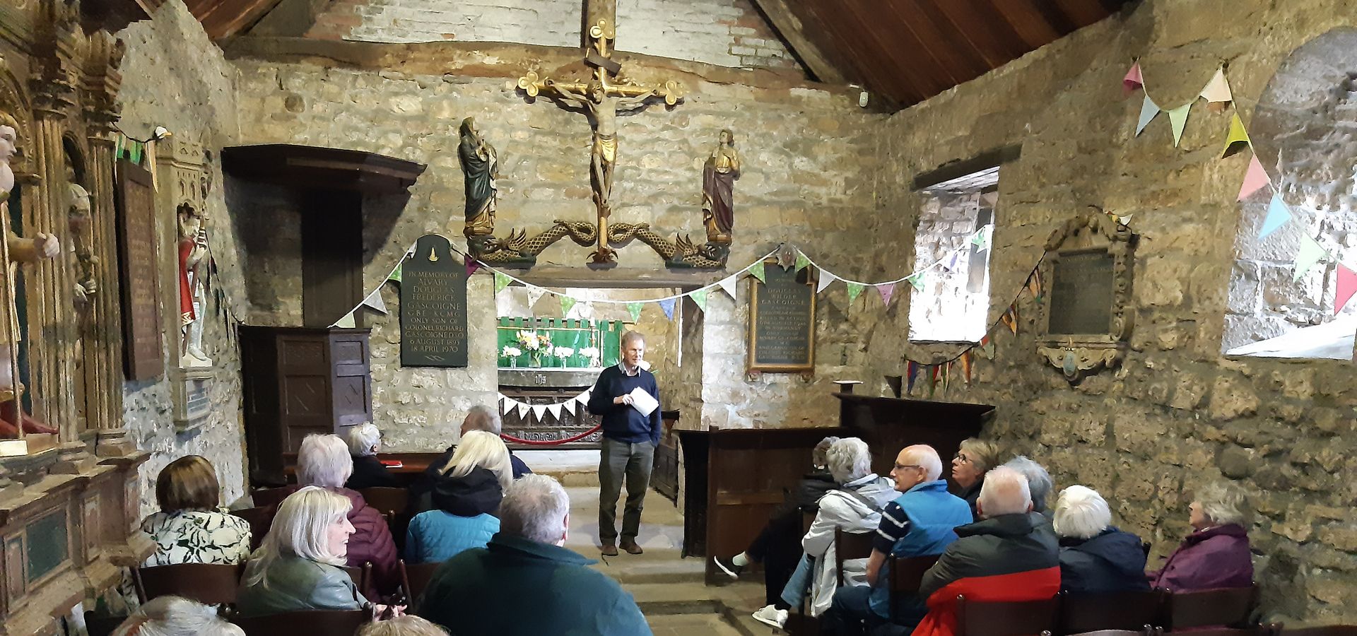 A community group sat in Lotherton's Chapel
