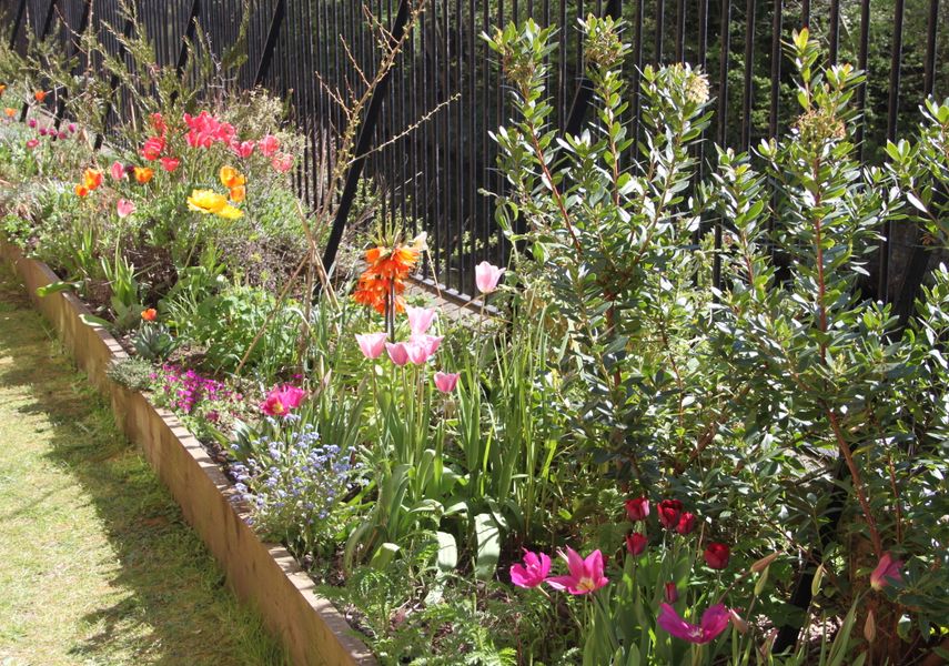 Sleeper flower beds in Leeds Industrial Museum