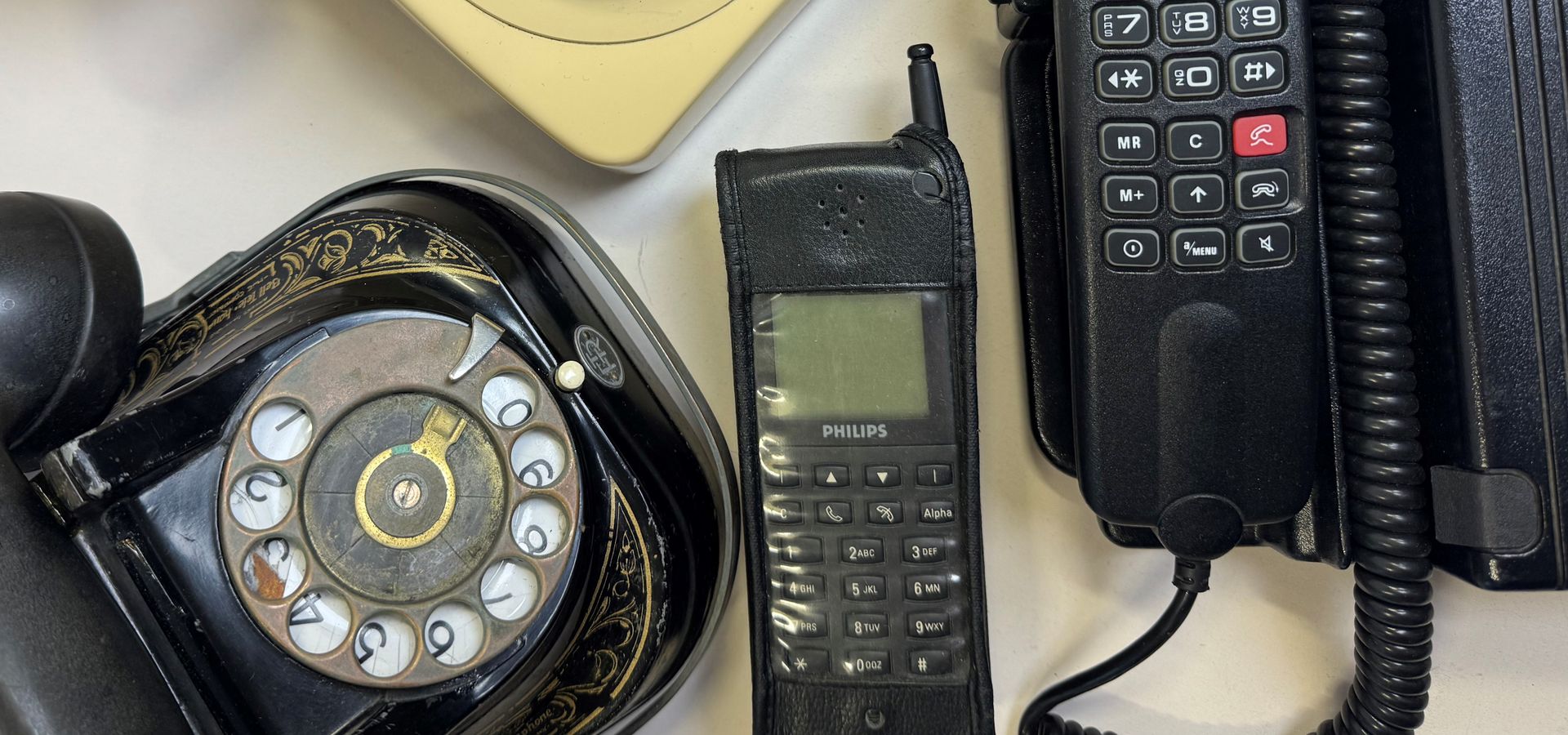 A selection of phones from the Leeds Museums and Galleries collection