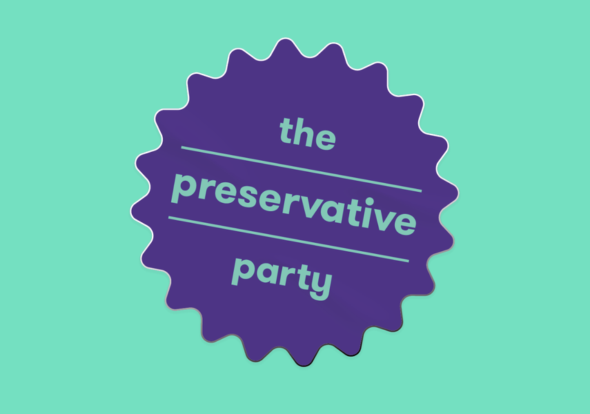 A logo for the Preservative Party